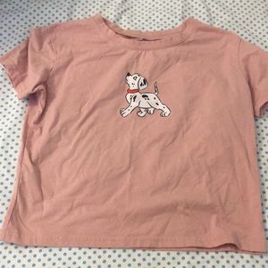 Light dusty pink crop shirt